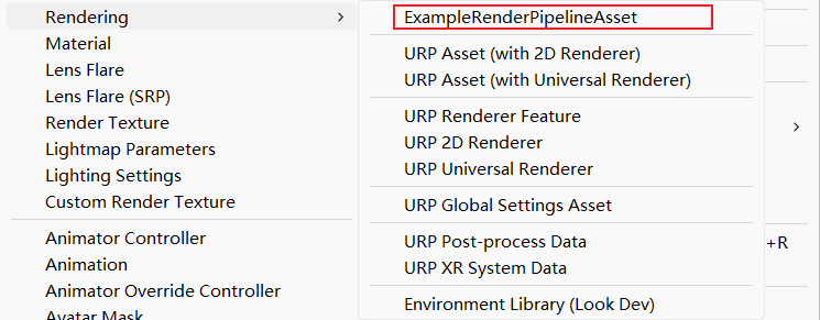 CreatePipelineAsset